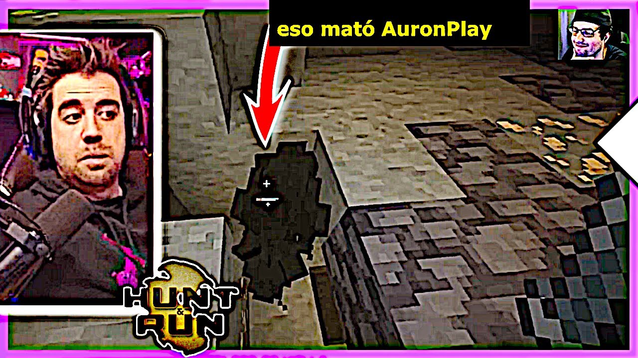 MUERTE AURONPLAY Hunt and Run ILLOJUAN MINECRAFT! - y COMPABRASILENO REACCIONA!!!