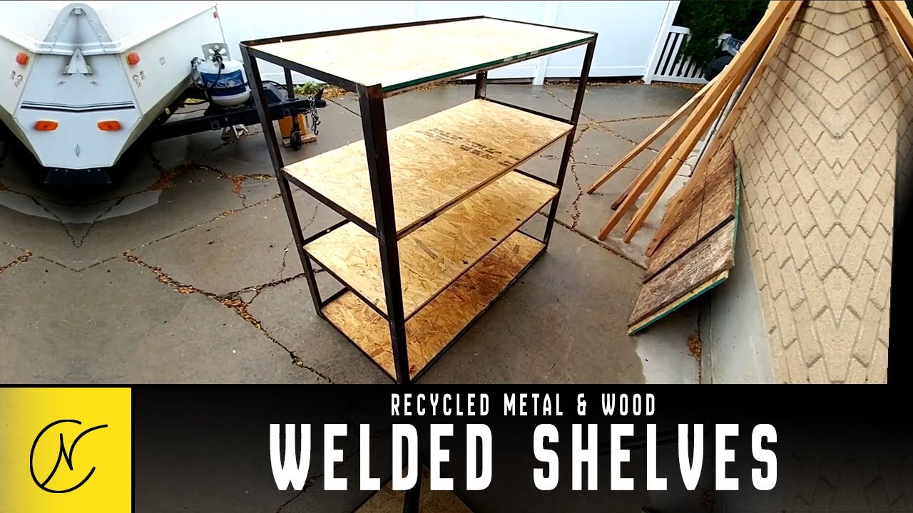 Welding Metal & Plywood Shelves