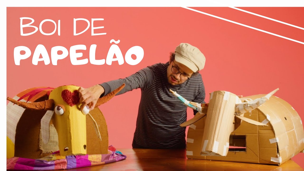 Boi-bumbá de papelão e tecido | Tutorial de como fazer o boneco do bumba-meu-boi | Eduardo Santos