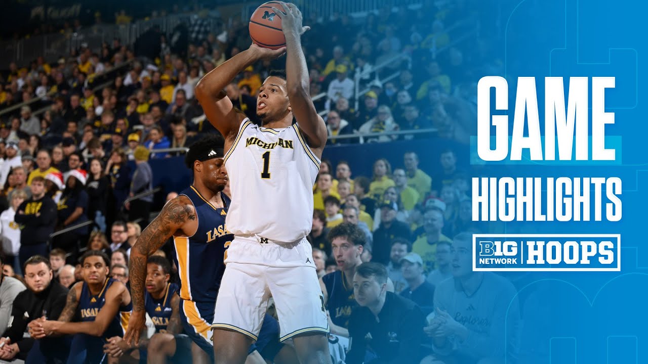 La Salle at Michigan | HIGHLIGHTS | Big Ten Basketball | 12/21/2025