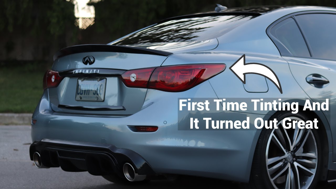 Tinting Tail Lights On Infiniti Q50 (Light Smoke - 55%)
