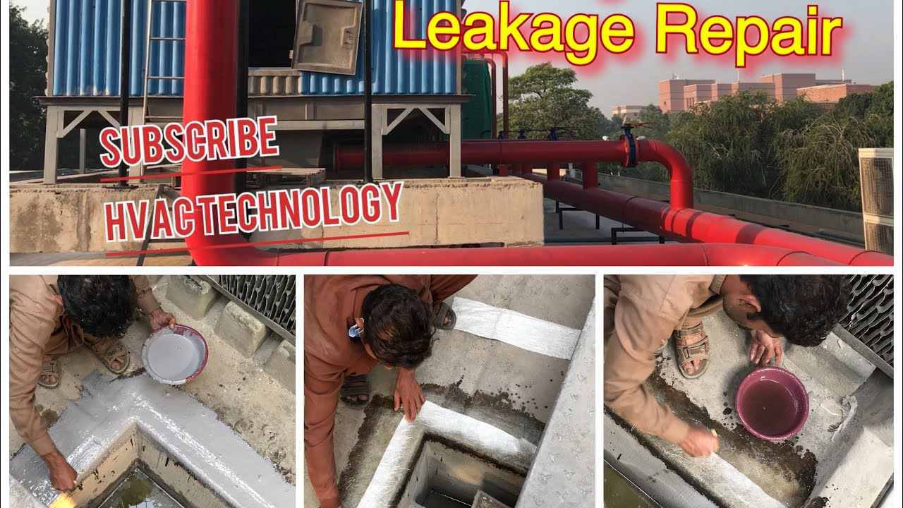 Cooling towers Fiber sump Leakage issue Repair Related To HVAC in Hindi