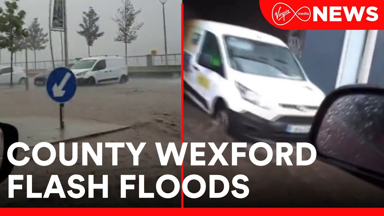 A big clean-up is continuing in County Wexford after flash floods