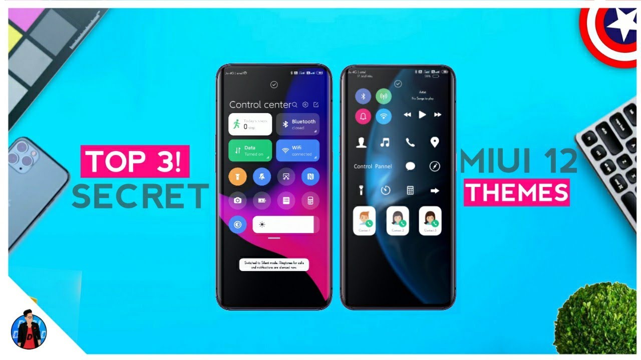 Miui 11 Top 3 Secret Miui 12 Themes  | Fully Dark Mode Supported Miui 12 Premium Features Unlock