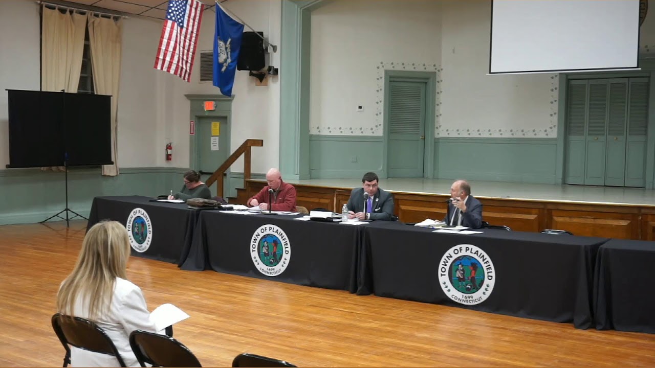 Town of Plainfield Special Board of Selectmen Meeting