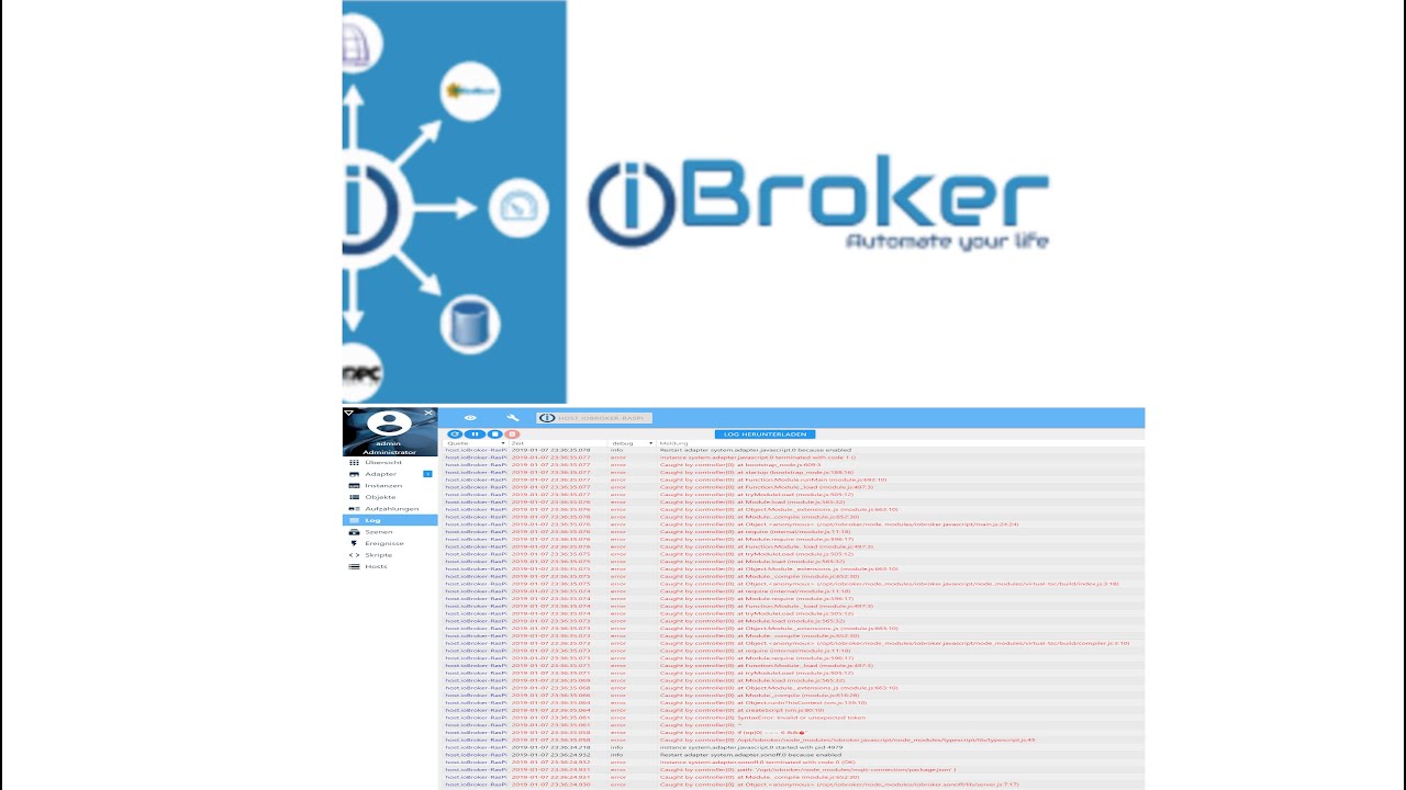 ioBroker reparieren Befehle fixen mit und ohne meinem Tool