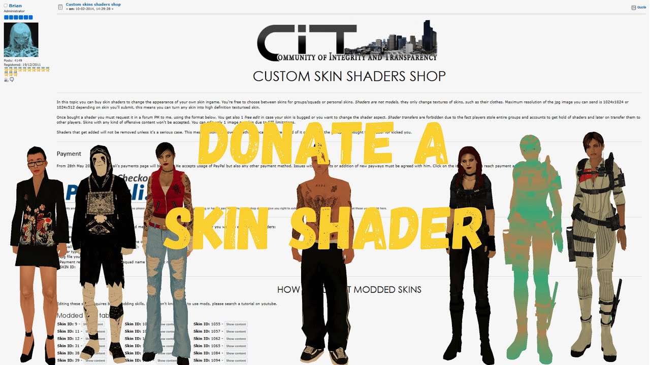 How to Donate for a Custom Skin in MTA: CIT.GG &ndash; Full Guide!