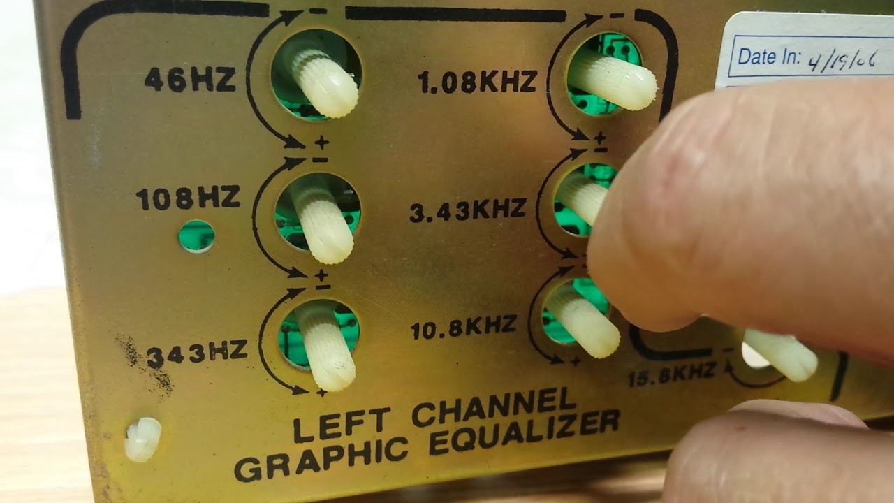 how to adjust the base and treble on a rowe cd amplifier