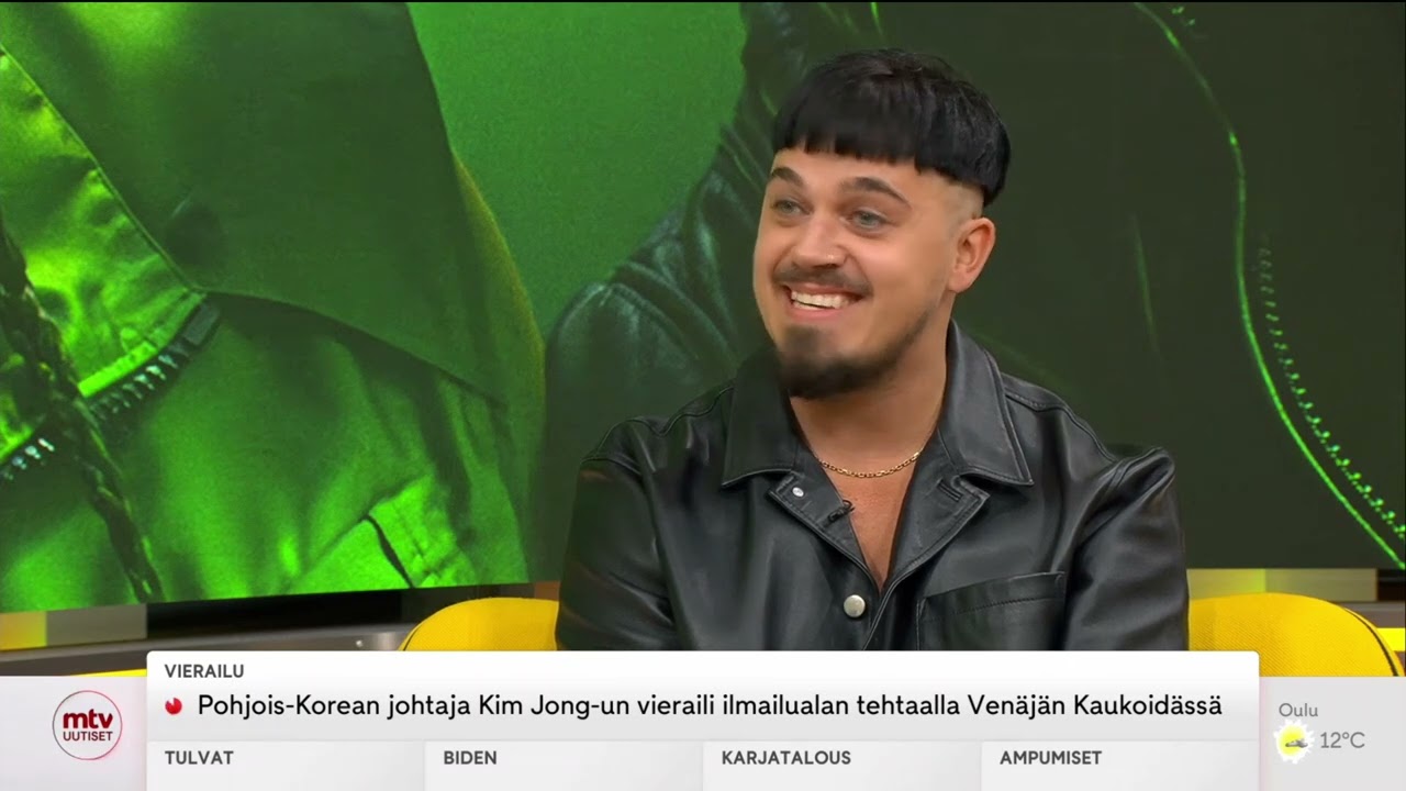 Käärijä in MTV3 morning TV show interview 15.9.23 (ENG SUB)