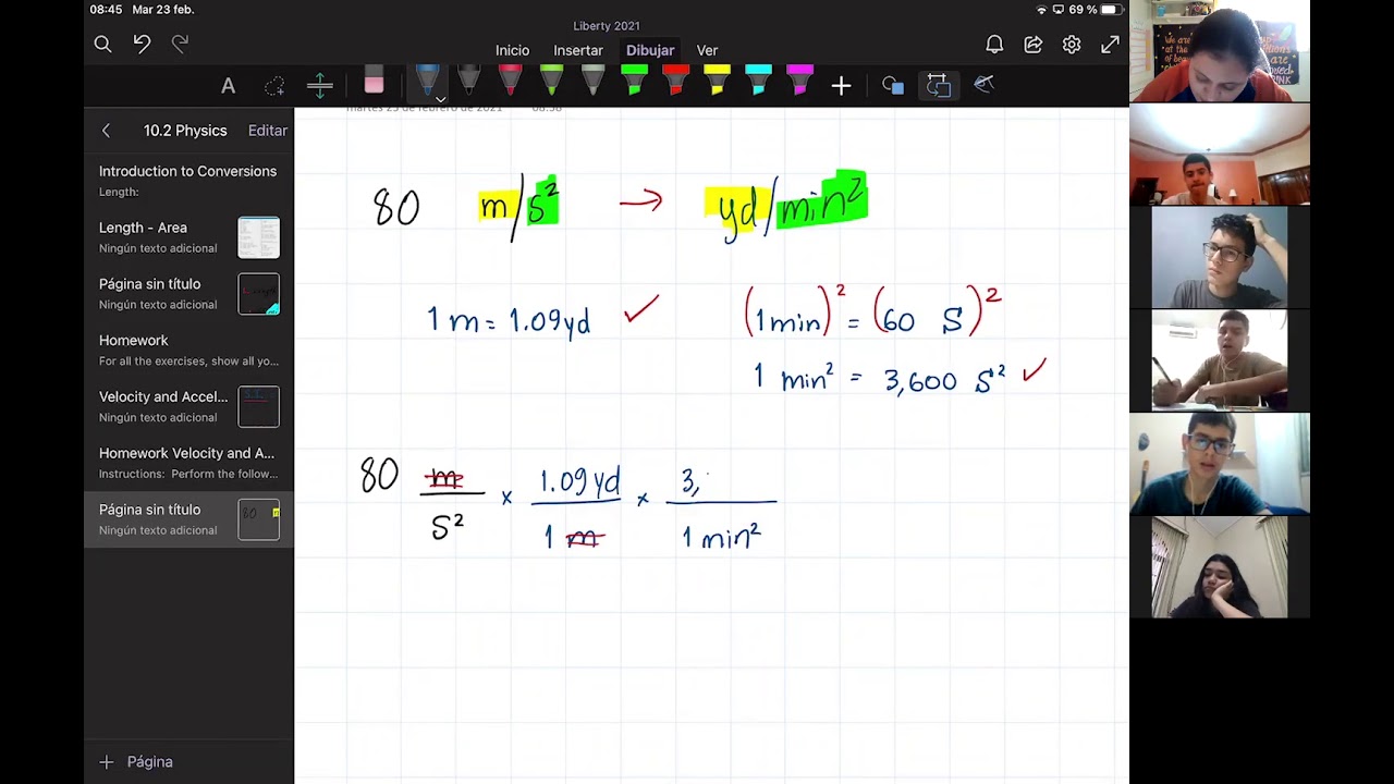 Acceleration conversion