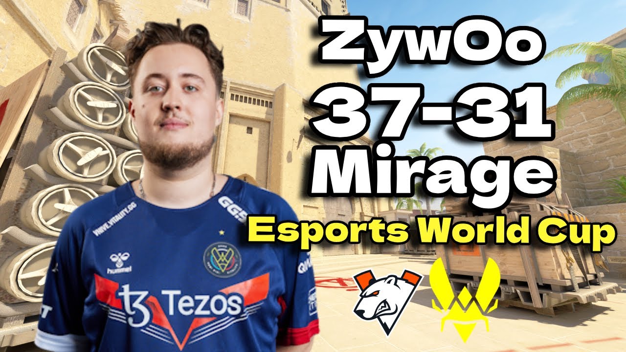 CS2 POV | Vitality ZywOo (37/31) vs Virtus.pro (Mirage) Esports World Cup 2024
