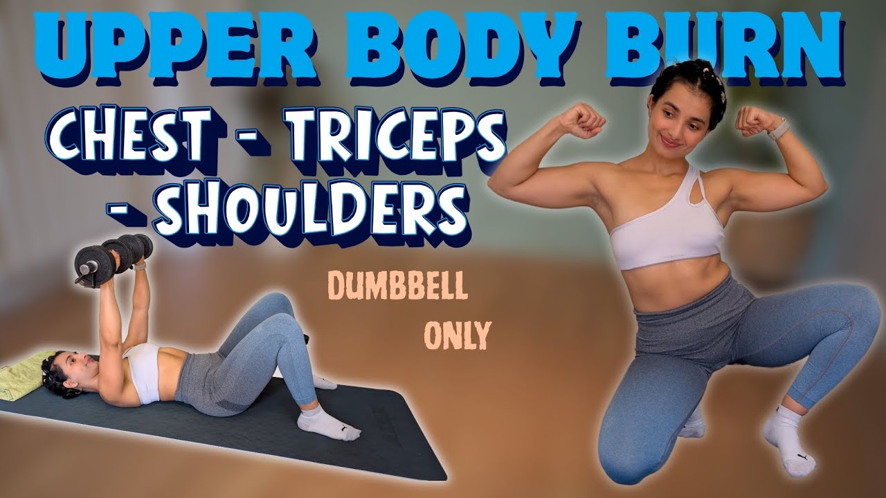 30 min Upper Body Burn 🔥 Chest, Shoulders & Triceps Supersets (Dumbbell Workout)