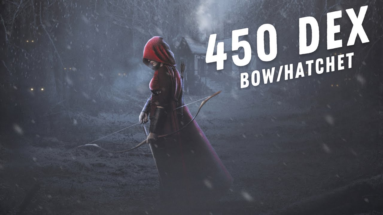450 DEX. BOW/HATCHET. NEW WORLD BOW PVP.