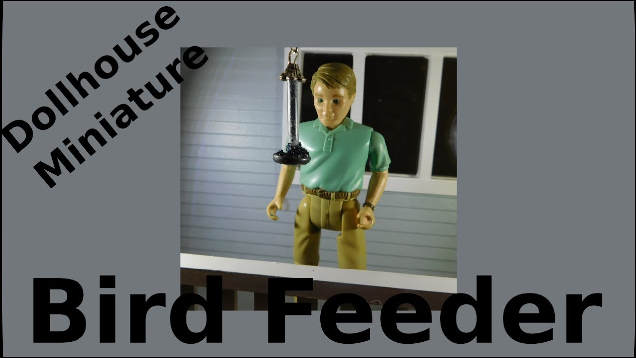Dollhouse Miniature Bird Feeder Tutorial