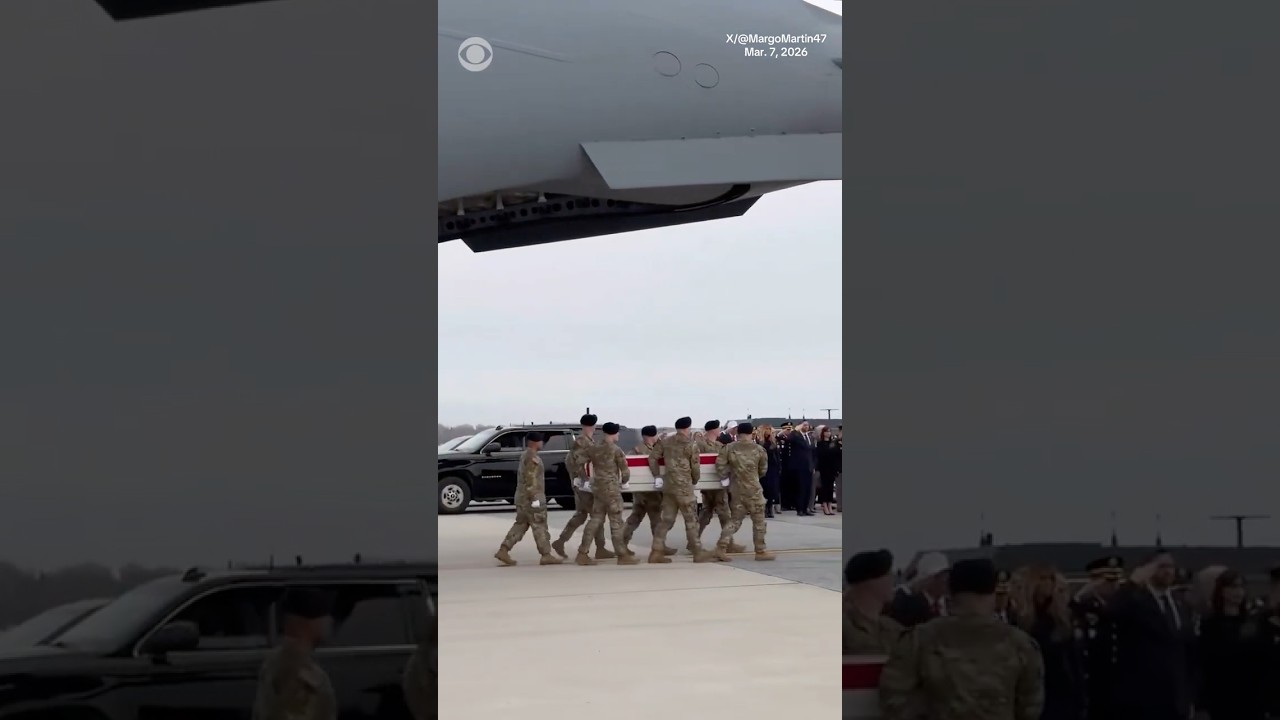 6 U.S. troops killed in Kuwait during early days of Iran war returned in dignified transfer #shorts