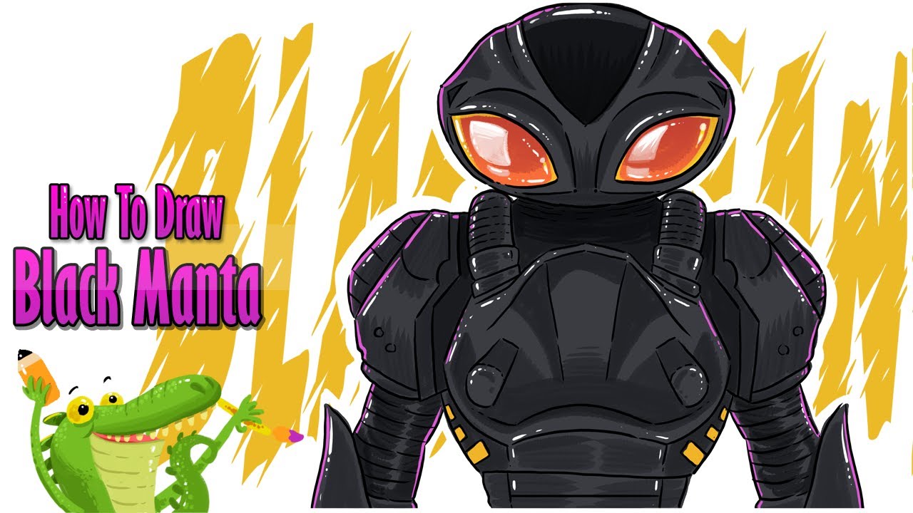 How to draw Black Manta from Fortnite Aquaman