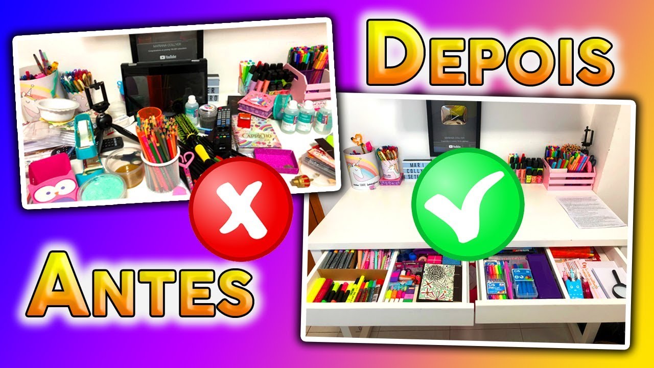 ORGANIZANDO MINHA ESCRIVANINHA COM VOCÊS | MARIANA COLLYER
