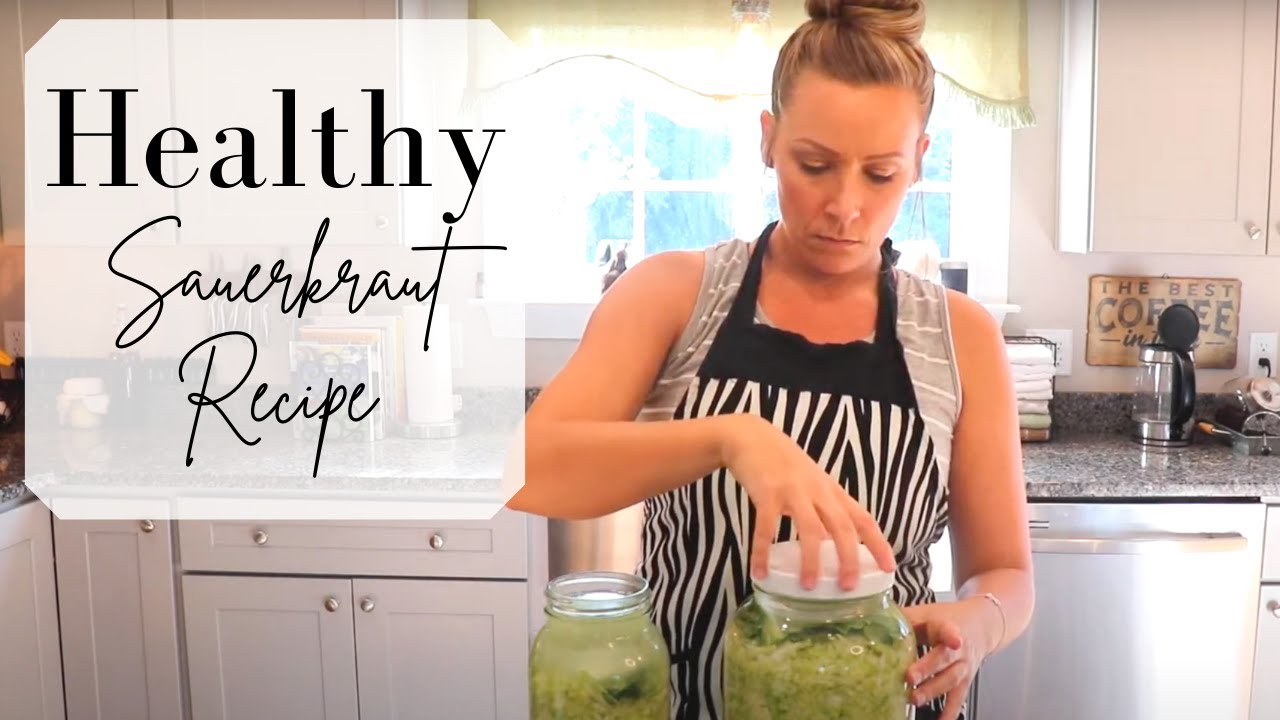 Healthy Sauerkraut Recipe👩‍🍳 || Fermenting Foods for Gut Health || Preserving Cabbage