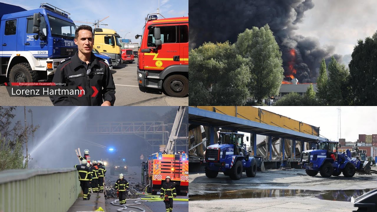 🔴[FEU5MANV10] Explosionen auf der Veddel: Wasserwerfer im Einsatz