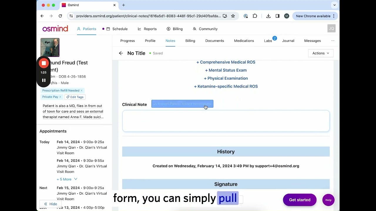 Osmind Mini Demo: See the Top-rated Psychiatry EHR in Action