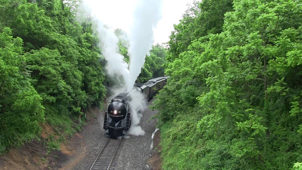 N&W 611 Class J Struggles HARD on Linden Hill + Runby's!