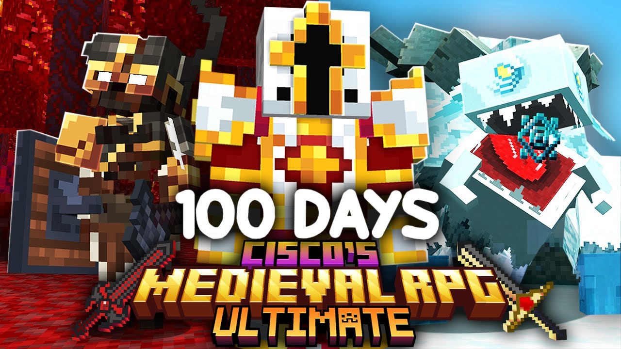 I Survived 100 Days in Cisco's Medieval RPG in Minecraft Hardcore