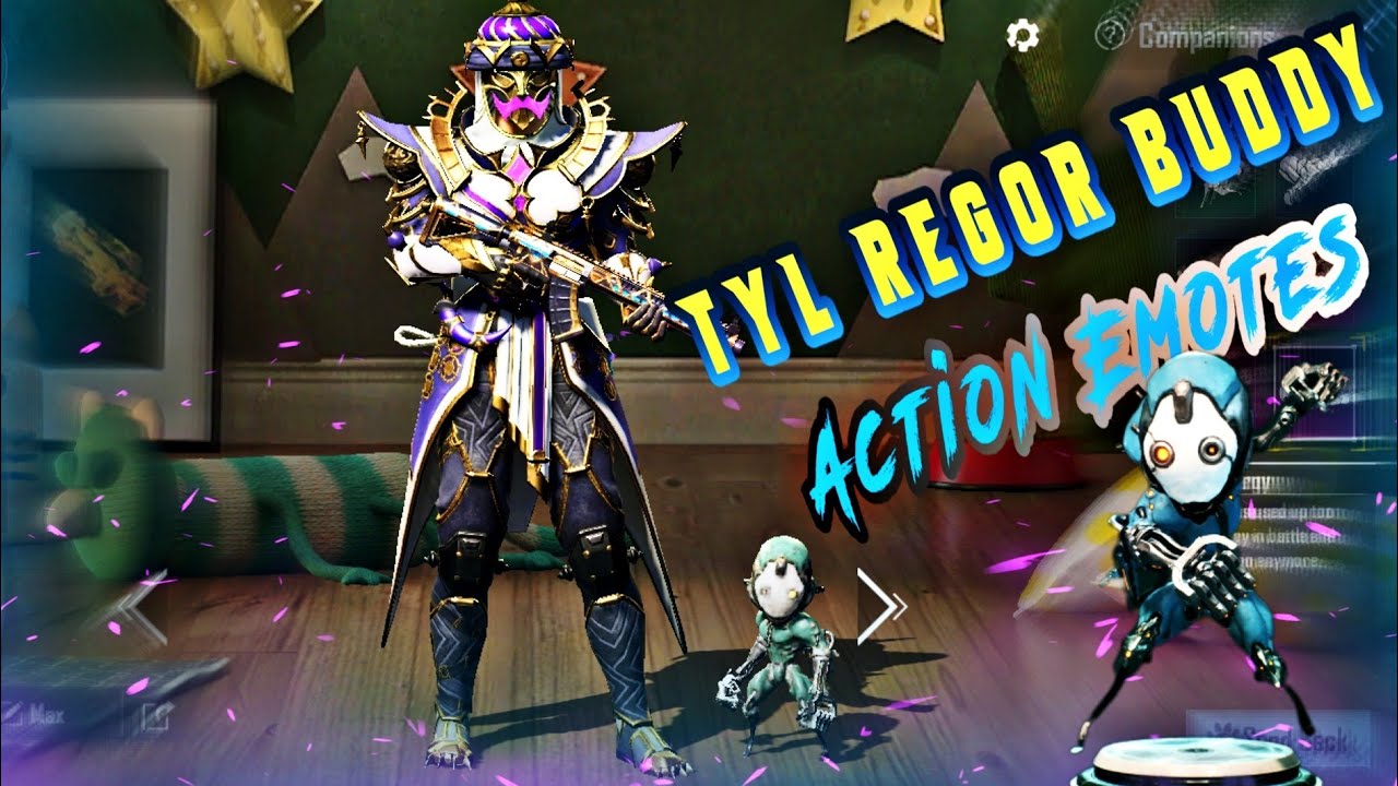 Tyl Regor Buddy | New Companion | All Action Emotes | Pubg Mobile