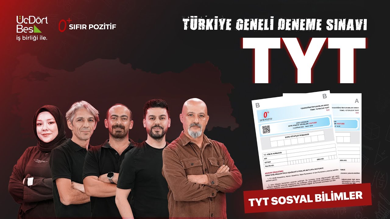 SIFIR POZİTİF YAYINLARI  TÜRKİYE GENELİ DENEME  2025 - TYT SOSYAL BİLİMLER
