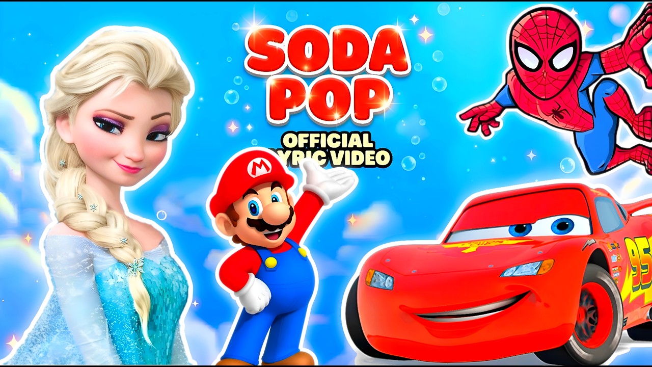 MCQUEEN 🆚 SPIDERMAN 🆚 MARIO 🆚 FROZEN x SODA POP 🎶 Who Is Best! COLOR BATTLE #142