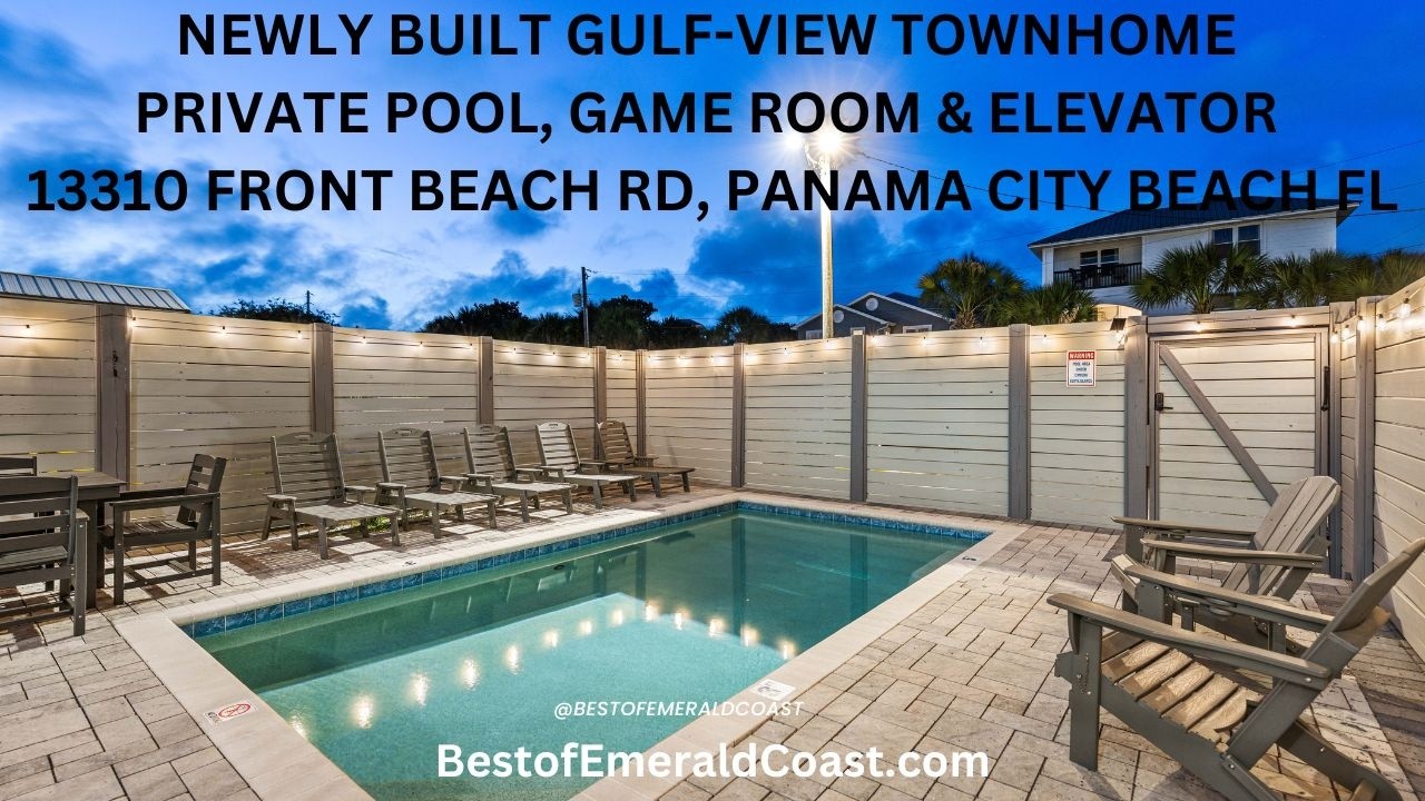 13310 Front Beach Rd | Gulf-View Townhome, Private Pool, Game Room & Elevator | Panama City Beach.