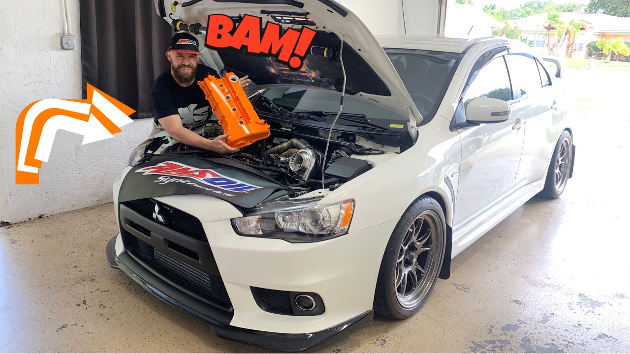 Evo X Valve Cover & NEW Baffles Installed