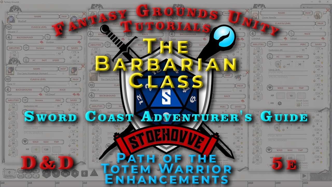 FGU Character Creation | 5e | Barbarian - Path of the Totem Warrior Updates | Fantasy Grounds Unity