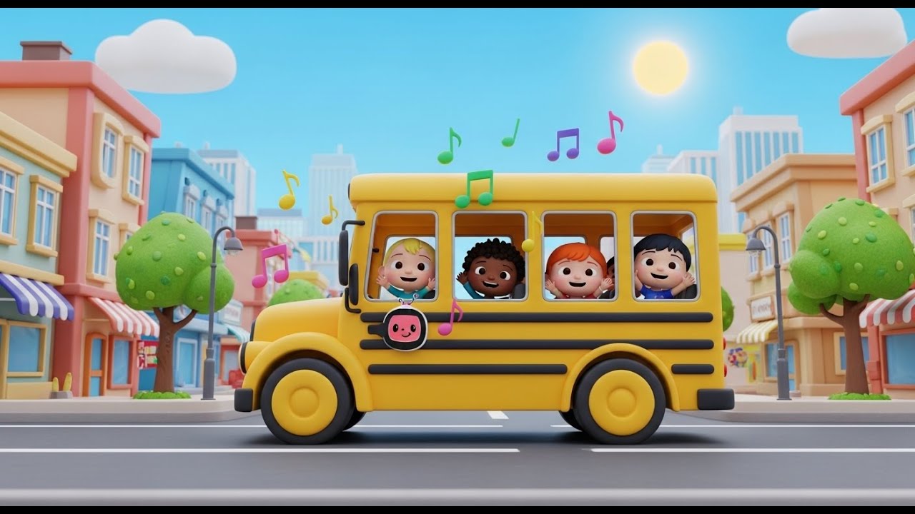 Wheels on the Bus |  Nursery Rhymes & Kids Songs