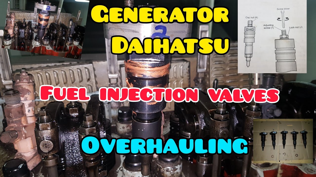 Fuel injection valve of generator daihatsu overhauling and calibration