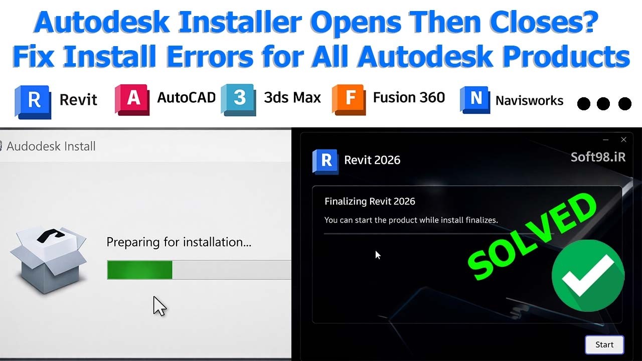 Autodesk Won&rsquo;t Install? Fix Installer Closing Instantly | Works for All Autodesk Products