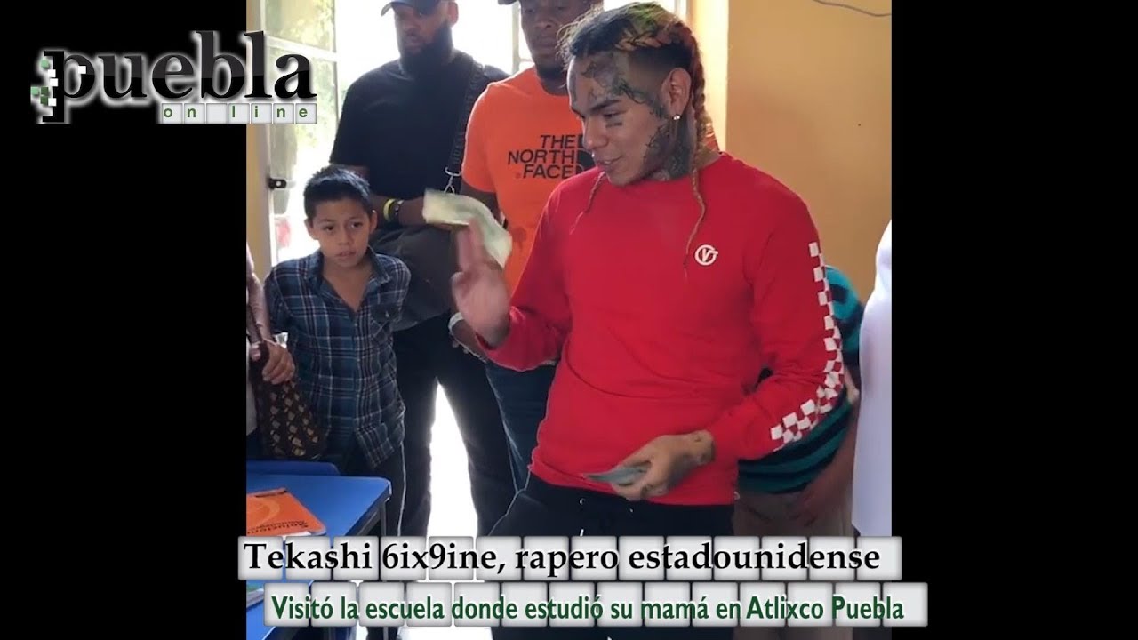 Tekashi 6ix9ine, rapero estadounidense, regala 2 mil d&oacute;lares a alumnos de escuela de Atlixco, Puebla