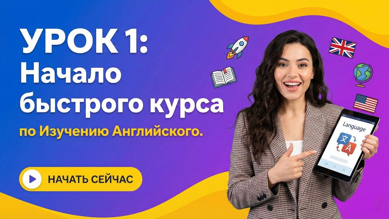 Урок 1: Начало быстрого курса по Изучению Английского.