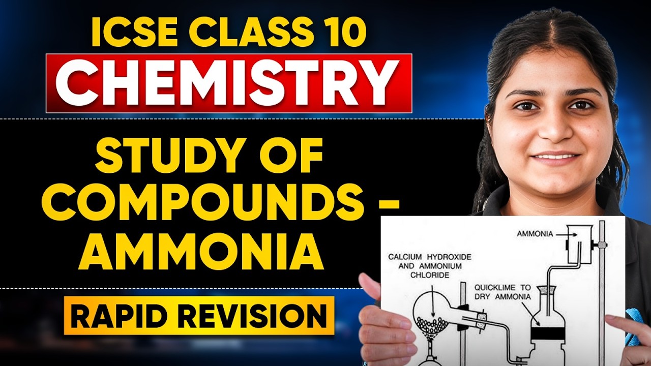 Ammonia Rapid Revision🔥ICSE Class 10 Chemistry Study of Compounds🔥Board Exam Prep#infinitylearn