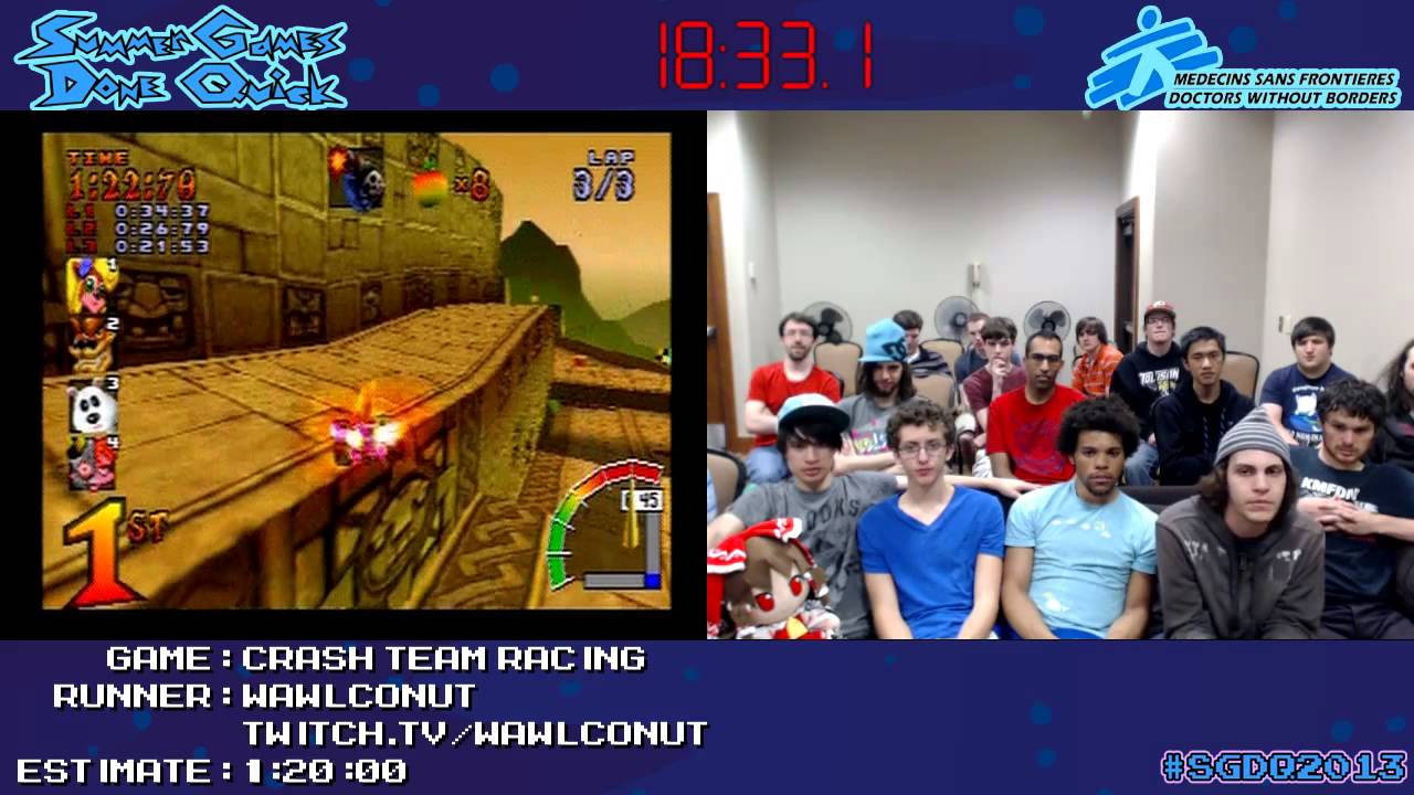 Crash Team Racing - SPEED RUN (0:58:15) [PS1] *Live at #SGDQ 2013*