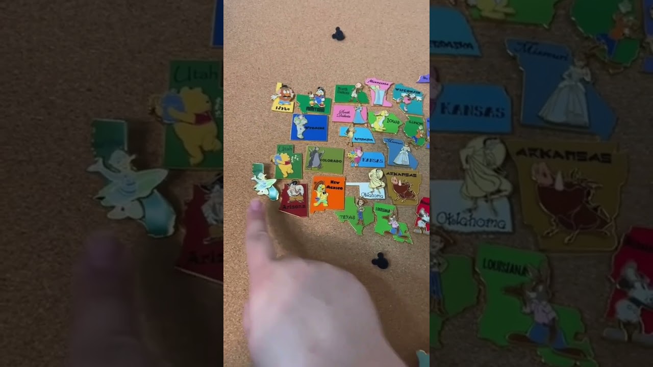 Disney pins that make up a map of the United States?! 😲 