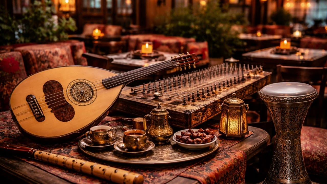 ☕Arabic Café Music Instrumental 🎶 Upbeat Classical Oud & Qanun