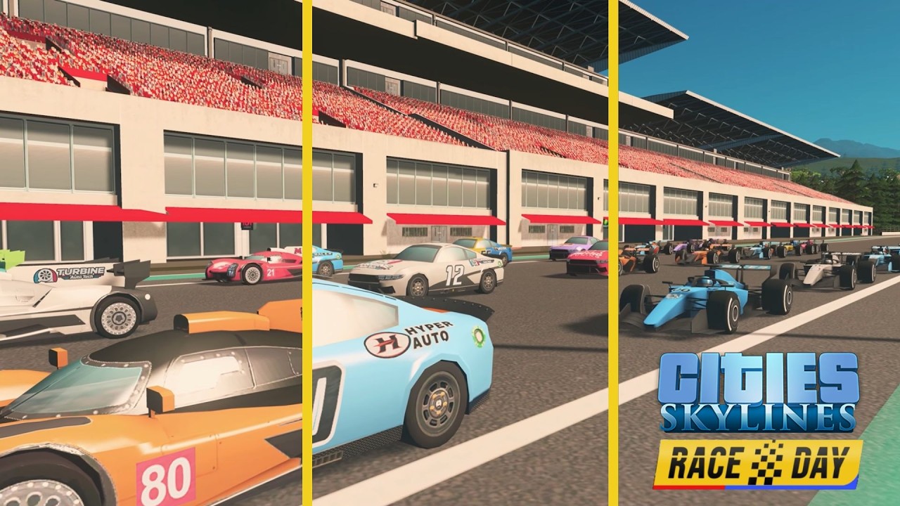 NEUES Race Day DLC - Zurück in Teil 1 | Cities Skylines 🔴 LIVE 🔴