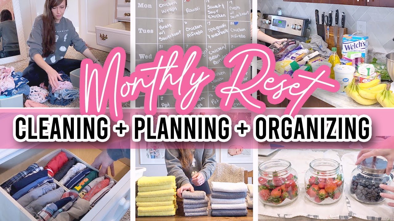 MONTHLY HOME RESET! ✨| CLEANING + PLANNING + ORGANIZING | SHELBY MARYBETH