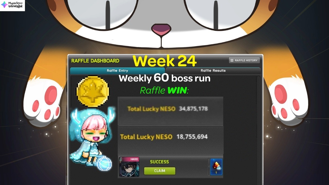 Actually... my BEST week so far in Maplestory N week 24..