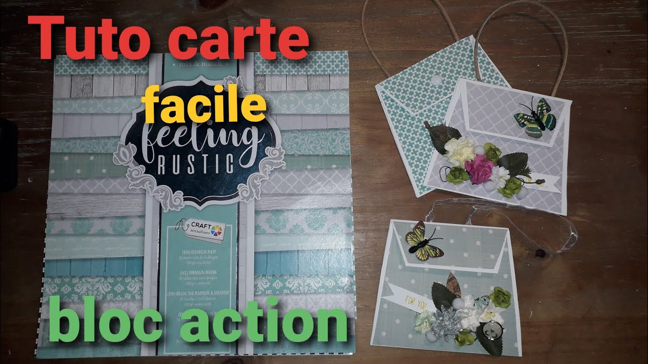 Tuto Carte sac à main/facile/ bloc action. @rosebonboncoco