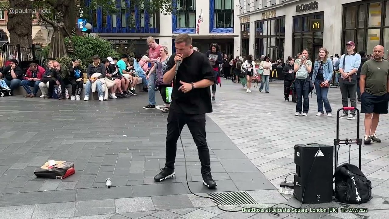 BeatBoxer at Leicester Square, London UK - 27/7/2023