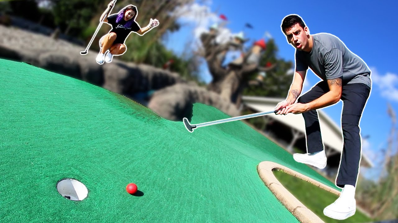 MY BEST GAME OF MINI GOLF! *Husband Vs. Wife*
