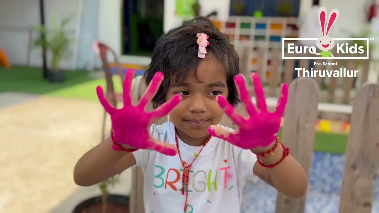 ❤️Holi Celebration at Eurokids Pre-School Thiruvallur 😍