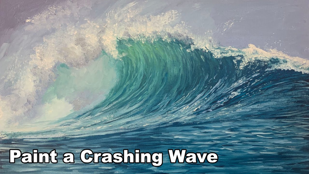 How to Paint Waves - Oil Painting Real Time Paint Along Tutorial