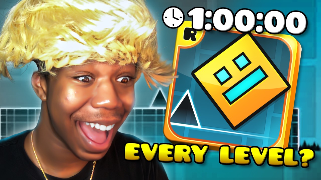 Сможет ли новичок пройти Geometry Dash за 60 минут?